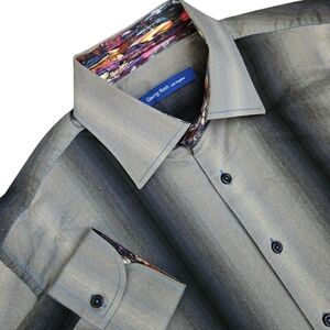 Georg Roth Mens‎ Long Sleeve Colorful Floral Flip Cuff Sz XXL